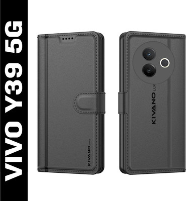 KIVANO LUXE Flip Cover for Vivo Y39 5G(Black, Magnetic Case, Pack of: 1)