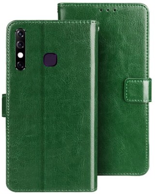 XSHIELD Flip Cover for Infinix Hot 8 (Best Selling) | All Side Protection Wallet Back Cover(Green, Dual Protection, Pack of: 1)