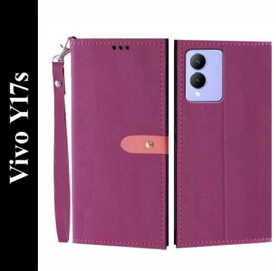 Turncoat Flip Cover for Vivo Y17s(Pink, Grip Case, Pack of: 1)