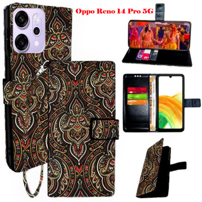 Toklot Flip Cover for Oppo Reno 14 Pro 5G(Brown, Pack of: 1)