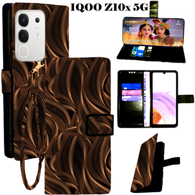 Toklot Flip Cover for IQOO Z10X 5G(Brown, Pack of: 1)