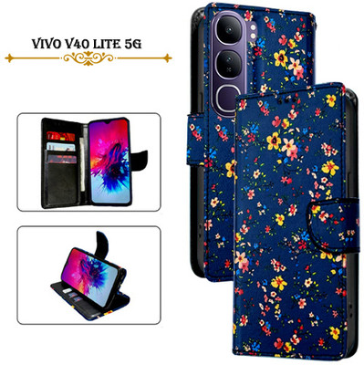 PARGO Flip Cover for Vivo V40 Lite 5G(Blue, Pack of: 1)