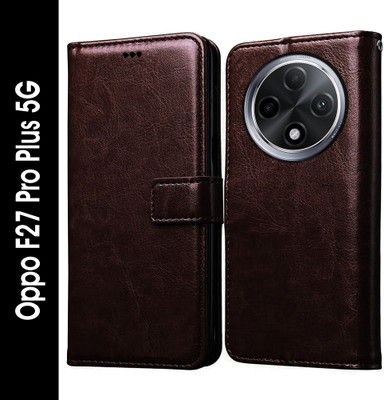 Casotec Flip Cover for Oppo F27 Pro 5G, Oppo F27 Pro Plus 5G(Brown, Pack of: 1)