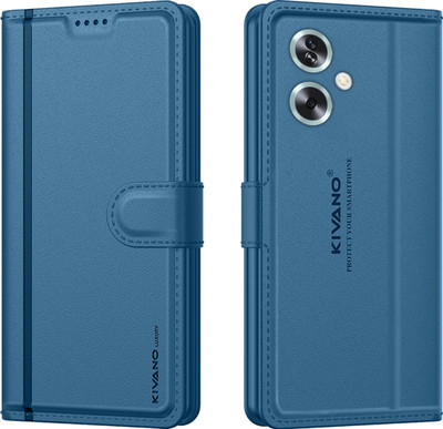 KIVANO LUXE Flip Cover for Oppo A79 5G(Blue, Magnetic Case, Pack of: 1)