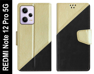 SBMS Flip Cover for REDMI Note 12 Pro+ 5G / REDMI Note 12 Pro plus 5G Back Cover Case(Black, Shock Proof, Pack of: 1)