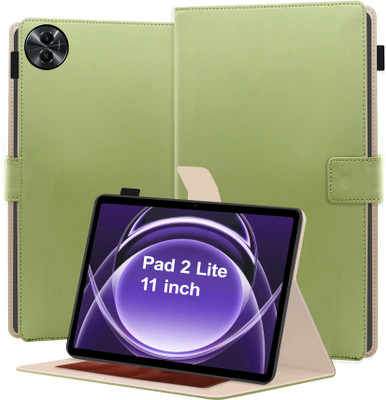 TGK Flip Cover for realme Pad 2 Lite 11 inch Tablet(Green, Dual Protection, Pack of: 1)