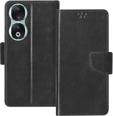 SBMS Flip Cover for HONOR 90 5G Back Cover Case with Magnatic Closure(Black, Shock Proof, Pack of: 1)