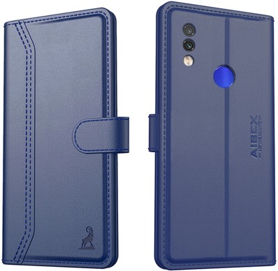 AIBEX Flip Cover for Xiaomi Redmi Note 7 / Redmi Note 7 Pro / Redmi Note 7S|Vegan PU Leather |Foldable Stand(Blue, Cases with Holder, Pack of: 1)