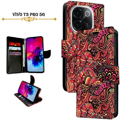 Asmart Flip Cover for vivo T3 Pro 5G(Red, Pack of: 1)