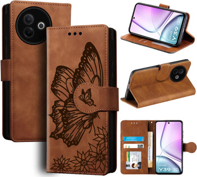 Mobishield Flip Cover for Vivo Y39 5G(Brown, Camera Bump Protector, Pack of: 1)