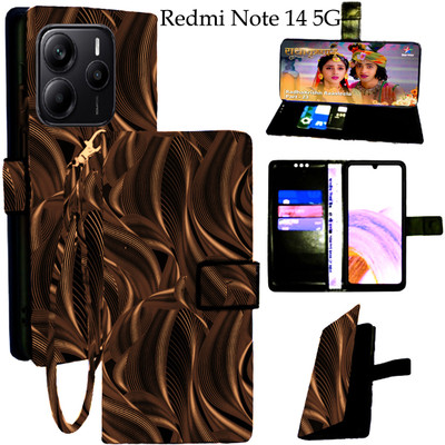 Mxkart Flip Cover for Redmi Note 14 5G(Brown, Pack of: 1)