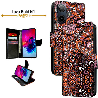 Cutemart Flip Cover for Lava Bold N1(Brown, Pack of: 1)