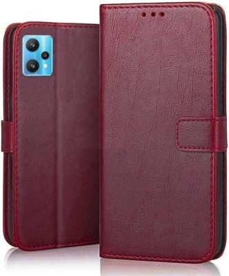 ClickAway Flip Cover for Realme 9 Pro 5G(Red, Dual Protection, Pack of: 1)