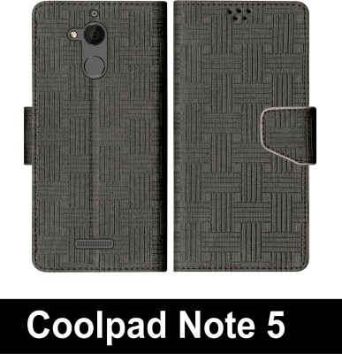 Telecase Flip Cover for Coolpad Note 5(Black, Shock Proof, Pack of: 1)