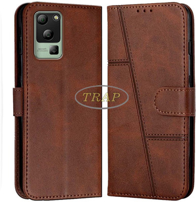 Trap Premium Flip Cover Flip Cover for Lava Blaze 1X 5G(Brown, Cases with Holder, Pack of: 1)