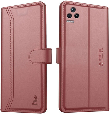 AIBEX Flip Cover for Poco F4 5G|Premium Leather Finish | Magnetic Closure | Kickstand Feature | Shockproof(Brown, Magnetic Case, Pack of: 1)