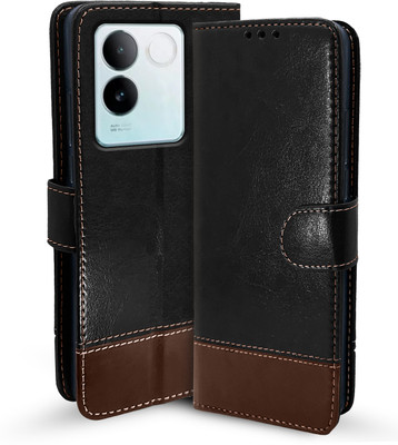 Pikkme Flip Cover for iQOO Z7 Pro 5G(Black, Pack of: 1)