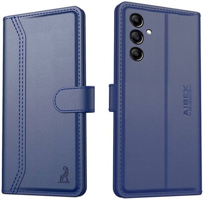AIBEX Flip Cover for Samsung Galaxy A05s|Vegan PU Leather |Foldable Stand & Pocket |Magnetic Closure(Blue, Cases with Holder, Pack of: 1)