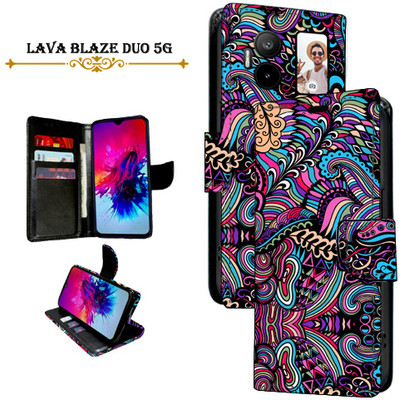 Vacko Flip Cover for Lava Blaze Duo 5G(Purple, Pack of: 1)