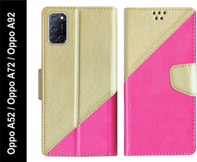SBMS Flip Cover for Oppo A52 / Oppo A72 / Oppo A92 Back Cover Case with Magnatic Closure(Pink, Shock Proof, Pack of: 1)