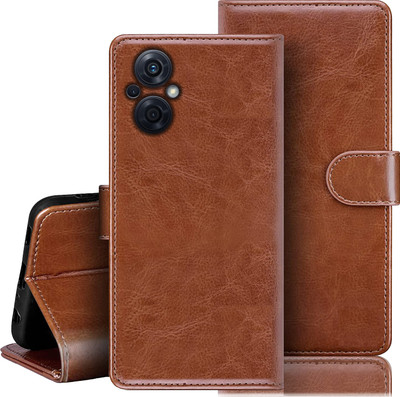 Roxel Flip Cover for Oppo F21s Pro 5G(Brown, Dual Protection, Pack of: 1)