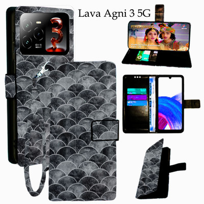 Toklot Flip Cover for Lava Agni 3 5G(Black, Pack of: 1)