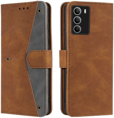 Aaghosh Flip Cover for Realme C73 5G, realme C75 5G, Realme Narzo 80 Lite 5G, Realme P3 Lite 5G(Brown, Shock Proof, Pack of: 1)