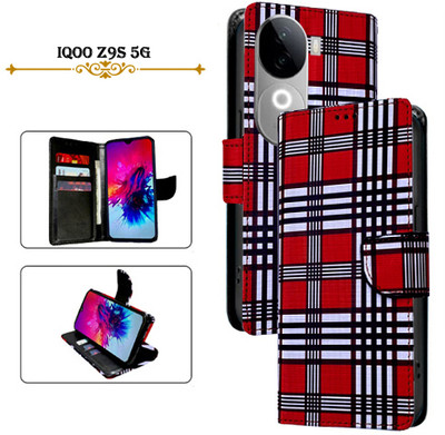 Asmart Flip Cover for iQOO Z9s 5G(Red, Pack of: 1)
