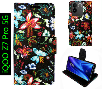 Toklot Flip Cover for iQOO Z7 Pro 5G(Black, Pack of: 1)