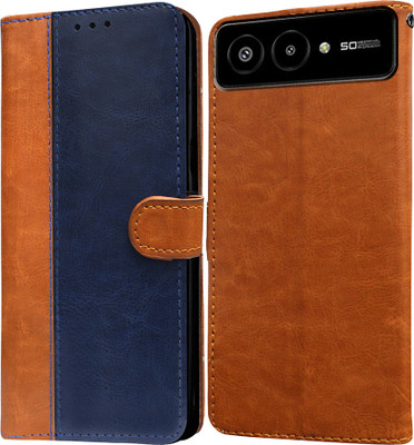 Casotec Flip Cover for Lava Blaze AMOLED 2 5G(Blue, Pack of: 1)