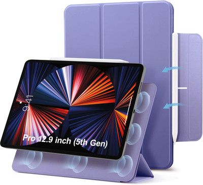 TGK Flip Cover for Apple iPad Pro 12.9 inch 5th Gen 2021(Purple, Magnetic Case, Pack of: 1)