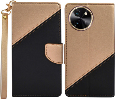 Spicesun Flip Cover for vivo T3x 5G(Black, Shock Proof, Pack of: 1)