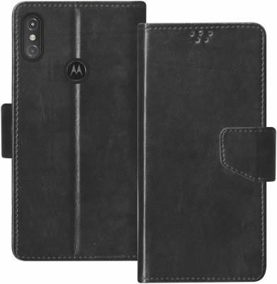 SBMS Flip Cover for Motorola One Power P30(Black, Shock Proof, Pack of: 1)