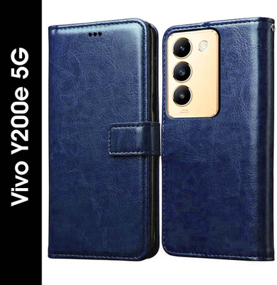 Casotec Flip Cover for Vivo Y200e 5G, Vivo T3 5G(Blue, Pack of: 1)