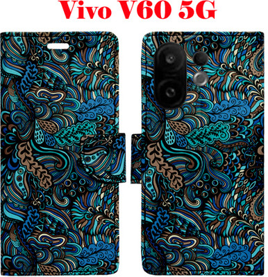 Realgo Flip Cover for Vivo V60 5G(Blue, Pack of: 1)