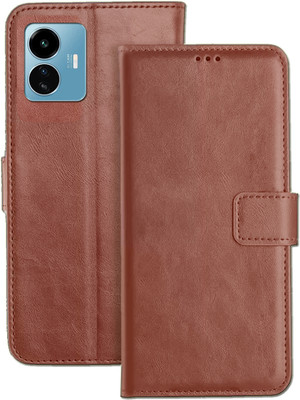 PFOAM Flip Cover for IQOO Z6 LITE 5G(Brown, Dual Protection, Pack of: 1)