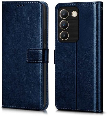 YoZoo Flip Cover for Vivo Y200e 5G | Vivo T3 5G|PU Artificial Leather Finish | 360 Protection | Wallet & Stand(Blue, Dual Protection, Pack of: 1)