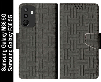 SBMS Flip Cover for Samsung Galaxy M36 5G / Samsung F36 5G Back Cover Case with Magnatic Closure(Black, Shock Proof, Pack of: 1)