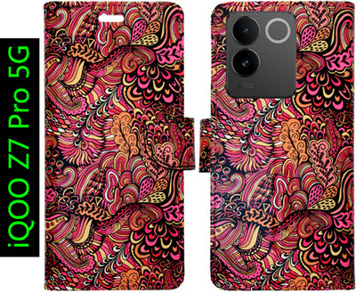 Toklot Flip Cover for iQOO Z7 Pro 5G(Red, Pack of: 1)
