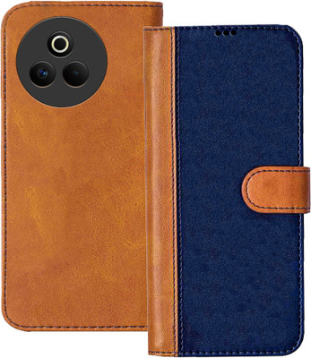 GLOBAL NOMAD Flip Cover for RealMe P3 Pro 5G(Blue, Brown, Dual Protection, Pack of: 1)