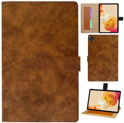 MJYK Flip Cover for Realme Pad 2 11.5 inch(Brown, Dual Protection, Pack of: 1)
