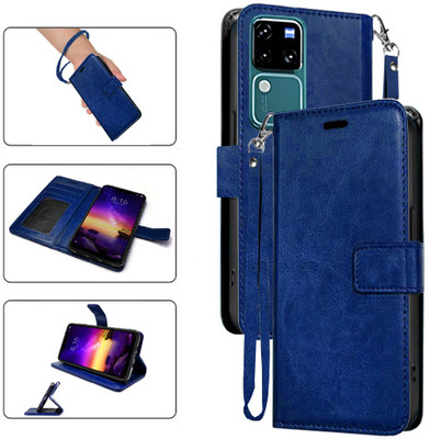 PARGO Flip Cover for Vivo V30 Pro 5G(Blue, Pack of: 1)