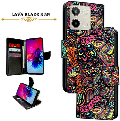 PARGO Flip Cover for Lava Blaze 3 5G(Multicolor, Pack of: 1)