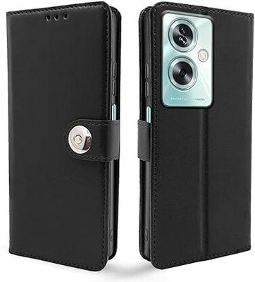 STC Flip Cover for Oppo A79 5G(Black, Magnetic Case, Pack of: 1)