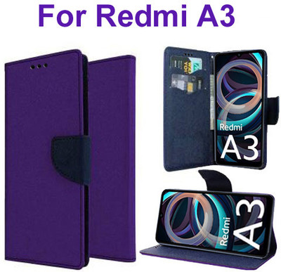 Carnage Flip Cover for Redmi A3, Redmi A3X(Purple, Cases with Holder, Pack of: 1)