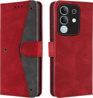 Manobal Flip Cover for vivo T4x 5G, Vivo Y31 Pro 5G(Red, Camera Bump Protector, Pack of: 1)