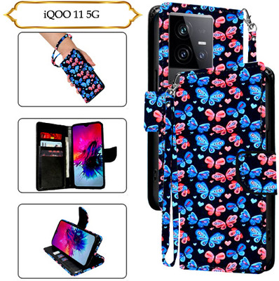 PARGO Flip Cover for iQOO 11 5G(Black, Pack of: 1)