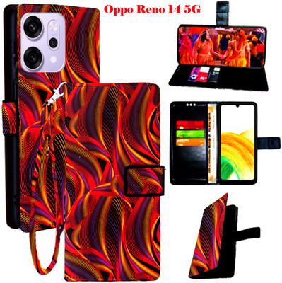 Vacko Flip Cover for Oppo Reno 14 5G(Red, Pack of: 1)
