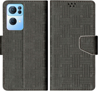 SBMS Flip Cover for OPPO Reno 7 Pro 5G / Reno7 Pro 5G(Black, Shock Proof, Pack of: 1)