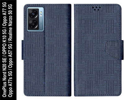 SBMS Flip Cover for OnePlus Nord N20 SE / OPPO K10 5G / A77 / A77s 5G / A57 5G / Realme Narzo 50 5G(Blue, Shock Proof, Pack of: 1)